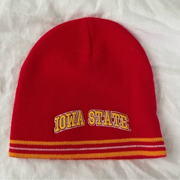 new Iowa State Cyclones Beanie hat red yellow unisex - Picture 1 of 3